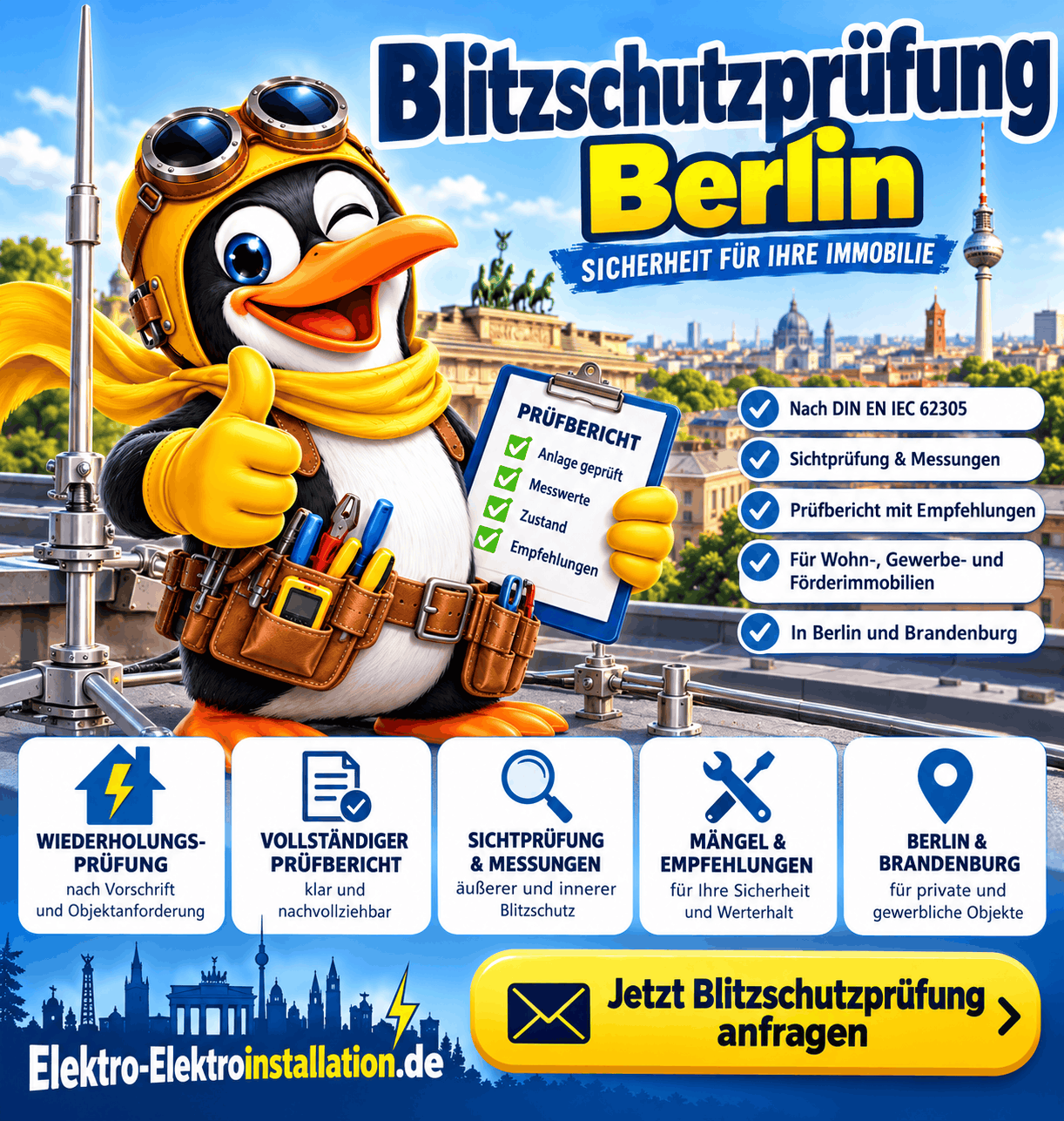 Blitzschutzprüfung Berlin Infografik Blitzschutzprüfung Berlin Infografik